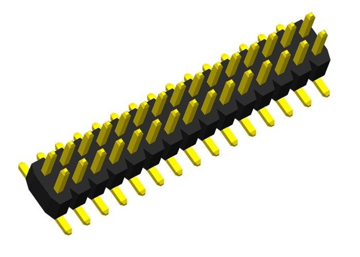 2 줄 Pin 우두머리 연결관 단 하나 플라스틱 SMT 유형 Pcb 핀 커넥터 1.0mm