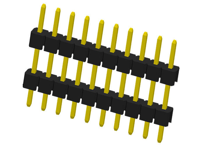 두 배 플라스틱 10 Pin 우두머리 연결관 180도 유형 Pcb 핀 커넥터