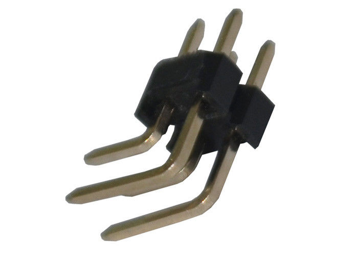 정각 이중 줄 Pin 우두머리 연결관 2.54mm x 2.5mm 절연 저항