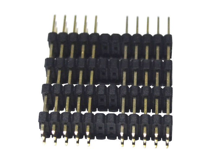 3 줄 Pin 우두머리 연결관 2.54mm 피치 180도 유형 4 플라스틱
