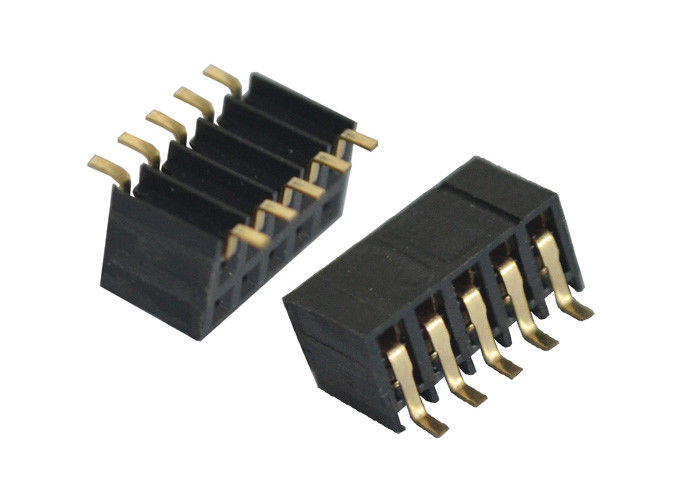 지상 산 Pin 우두머리 검정 2.0mm 피치 단 하나 줄 5 Pin 여성 우두머리