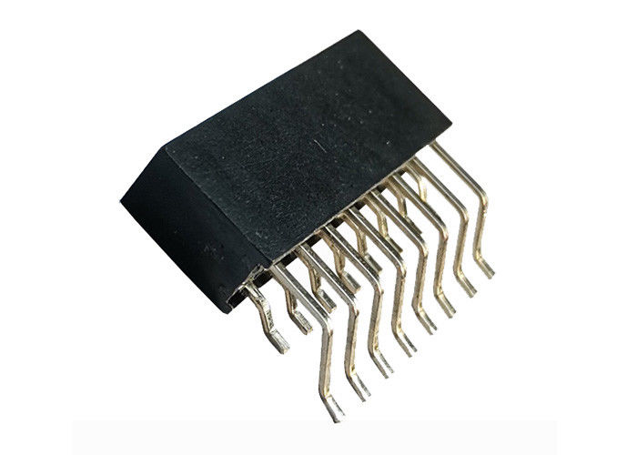 수평한 두 배 줄 여성 우두머리 연결관 2.54mm SMT 유형 16 Pin