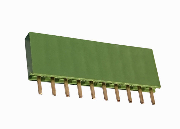 똑바른 두 배 줄 우두머리 연결관 녹색 2.54 Mm 여성 우두머리 10 Pin