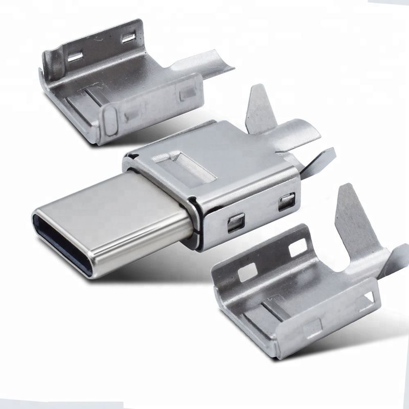 위탁 기능 100% 가득 차있는 시험을 가진 남성 24 Pin USB C 연결관 구리