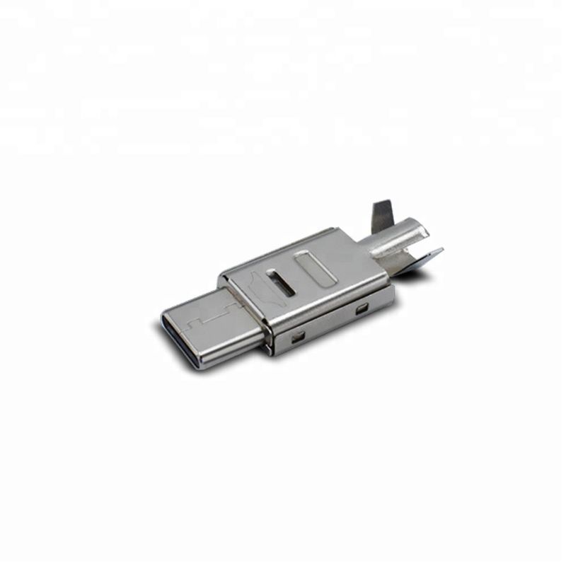 위탁 기능 100% 가득 차있는 시험을 가진 남성 24 Pin USB C 연결관 구리