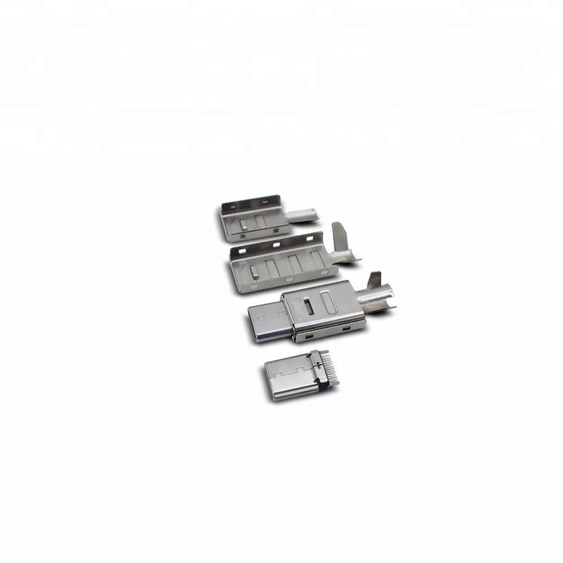 위탁 기능 100% 가득 차있는 시험을 가진 남성 24 Pin USB C 연결관 구리