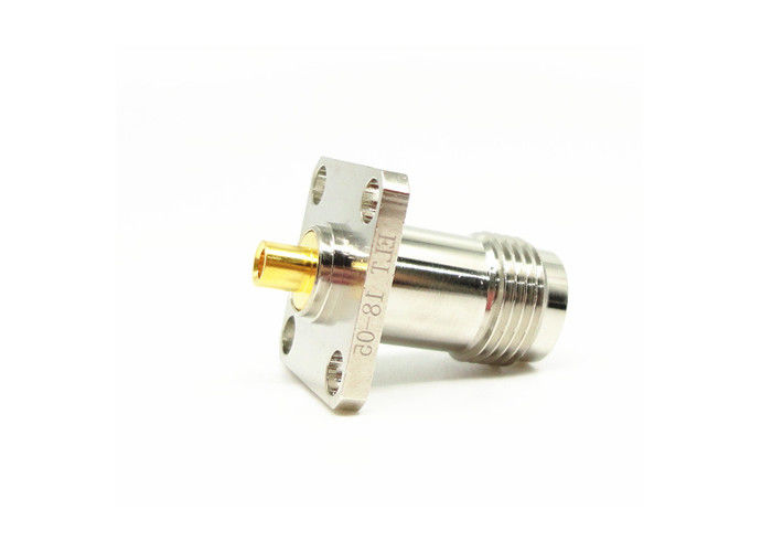 4 마이크로파를 위한 구멍 플랜지 산 TNC RF 연결관 여성 50Ohm 11GHz