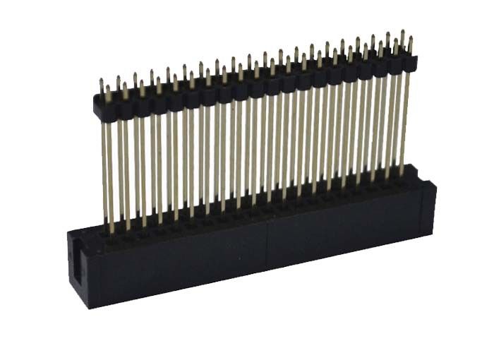 PCB 널 유형 2.0 Mm 피치 연결관 40 Pin 복각 이중 플라스틱 똑바른