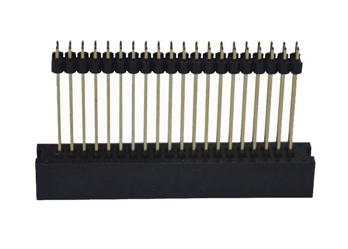 PCB 널 유형 2.0 Mm 피치 연결관 40 Pin 복각 이중 플라스틱 똑바른