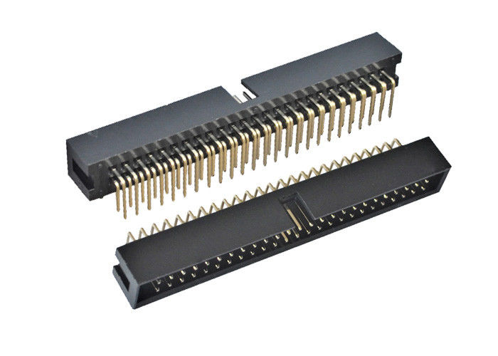 정각 Pcb 연결관 90도 상자 유형 2.54mm 피치 50 Pin 우두머리