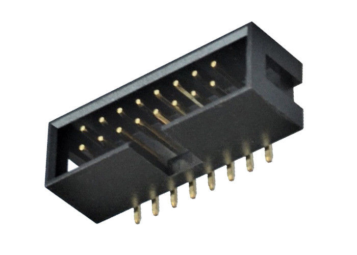 남성 상자 우두머리 연결관 2.54mm 피치 SMT 유형 PBT/PA6T 단열 재료