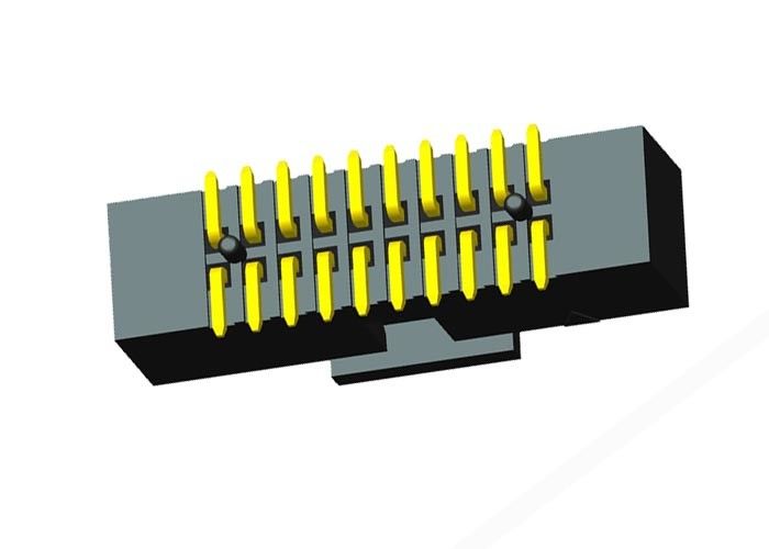 SMT 모자 유형 상자 우두머리 연결관 1.27mm 피치 금 섬광 접촉 도금