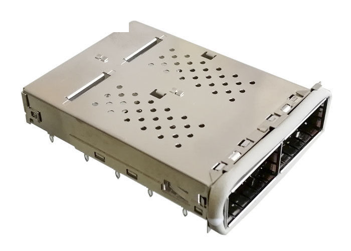 QSFP14 SFP 감금소 연결관 2 항구 1x2 Ganged 40G 이더네트는 EMI 틈막이로 적용했습니다