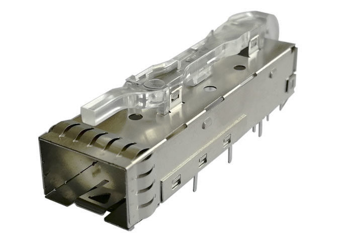 빛파이프 EMI 봄 손가락을 가진 3.0 mm 땜납 포스트 PIN 1 x 1 SFP 감금소 회의
