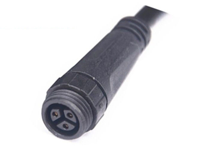 방수 케이블 연결관 M16 3 Pin 300V PVC/나일론 물자가 LED에 의하여 XLR 점화합니다