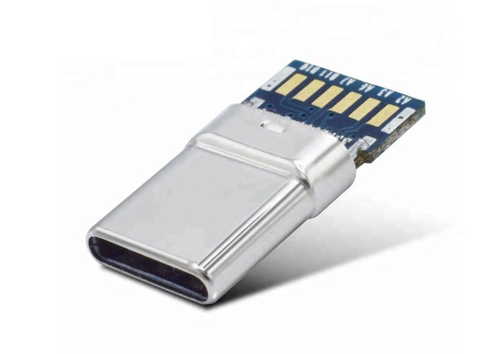 PCB male형 커넥터를 가진 USB C 연결관 3.1/3.0/2.0 평야 포탄