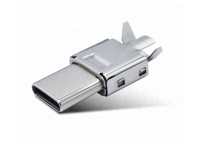 위탁 기능 100% 가득 차있는 시험을 가진 남성 24 Pin USB C 연결관 구리